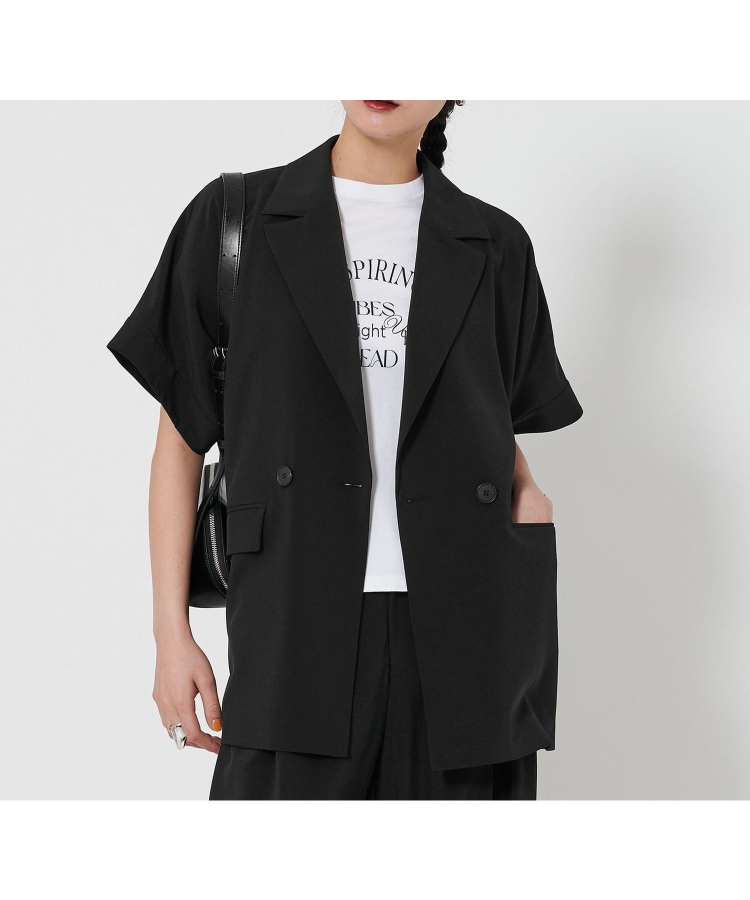 【ビューティ&ユース ユナイテッドアローズ/BEAUTY&YOUTH / UNITED ARROWS】の【WEB限定 Wardrobe DAILY MINIMAL】ハーフスリーブ ドルマンジャケット -ウォッシャブル- インテリア・キッズ・メンズ・レディースファッション・服の通販 founy(ファニー) 　ファッション　Fashion　レディースファッション　WOMEN　アウター　Coat Outerwear　ジャケット　Jackets　インナー　Inner　ウォッシャブル　Washable　オケージョン　Occasion　春　Spring　カーディガン　Cardigan　今季　This Season　シンプル　Simple　ジャケット　Jacket　スリーブ　Sleeve　セットアップ　Set Up　トレンド　Trend　ハーフ　Half　ビスチェ　Bustier　羽織　Haori　マニッシュ　Mannish　レース　Race　S/S・春夏　Ss・Spring/Summer　おすすめ　Recommend　夏　Summer　ビジネス 仕事 通勤　Business　BLACK|ID: prp329100004488758 ipo3291000000031959022