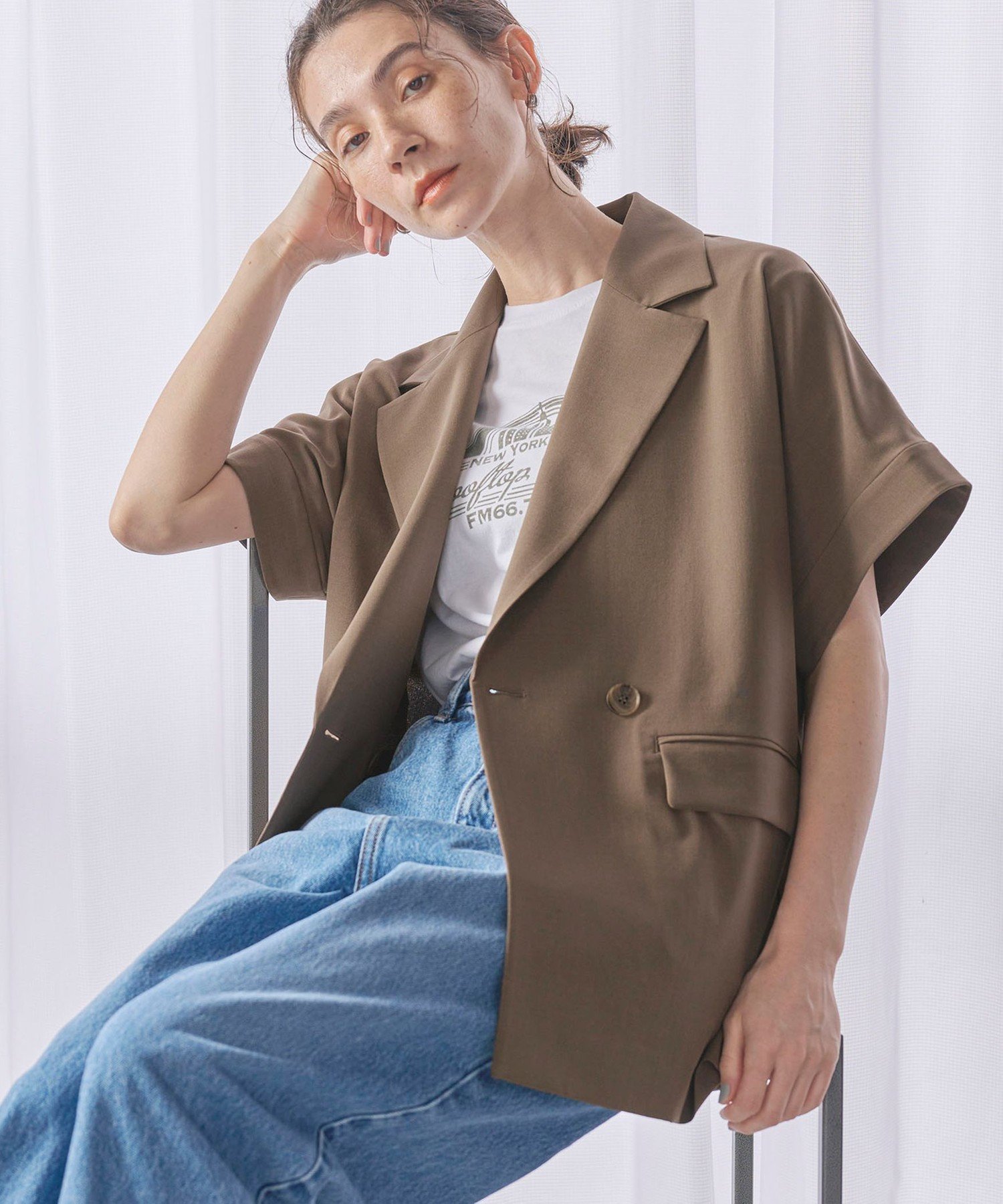 【ビューティ&ユース ユナイテッドアローズ/BEAUTY&YOUTH / UNITED ARROWS】の【WEB限定 Wardrobe DAILY MINIMAL】ハーフスリーブ ドルマンジャケット -ウォッシャブル- インテリア・キッズ・メンズ・レディースファッション・服の通販 founy(ファニー) 　ファッション　Fashion　レディースファッション　Fashion for Women　アウター　Coat / Outerwear Collection　レディースジャケット・軽アウター　Jackets　インナー　Innerwear　ウォッシャブル　Machine Washable　オケージョン　Occasion Wear　春　Spring　カーディガン　Cardigan, Knitwear　今季　This Season, Current Season　シンプル　Simple, Minimal　ジャケット　Jacket, Outerwear　スリーブ　Sleeve, Long Sleeve / Short Sleeve　セットアップ　Set-Up, Coordinated Outfit　トレンド　Trend, Trending Now　ハーフ　Half, Half-Length　ビスチェ　Bustier, Corset Top　羽織　Haori, Light Jacket　マニッシュ　Mannish, Boyish　レース　Lace, Lace Fabric　S/S・春夏　SS, Spring/Summer, Warm Season　おすすめ　Recommended / Our Picks　夏　Summer　ビジネス 仕事 通勤　Business / Work / Commuting　MOCA|ID: prp329100004488758 ipo3291000000033531201