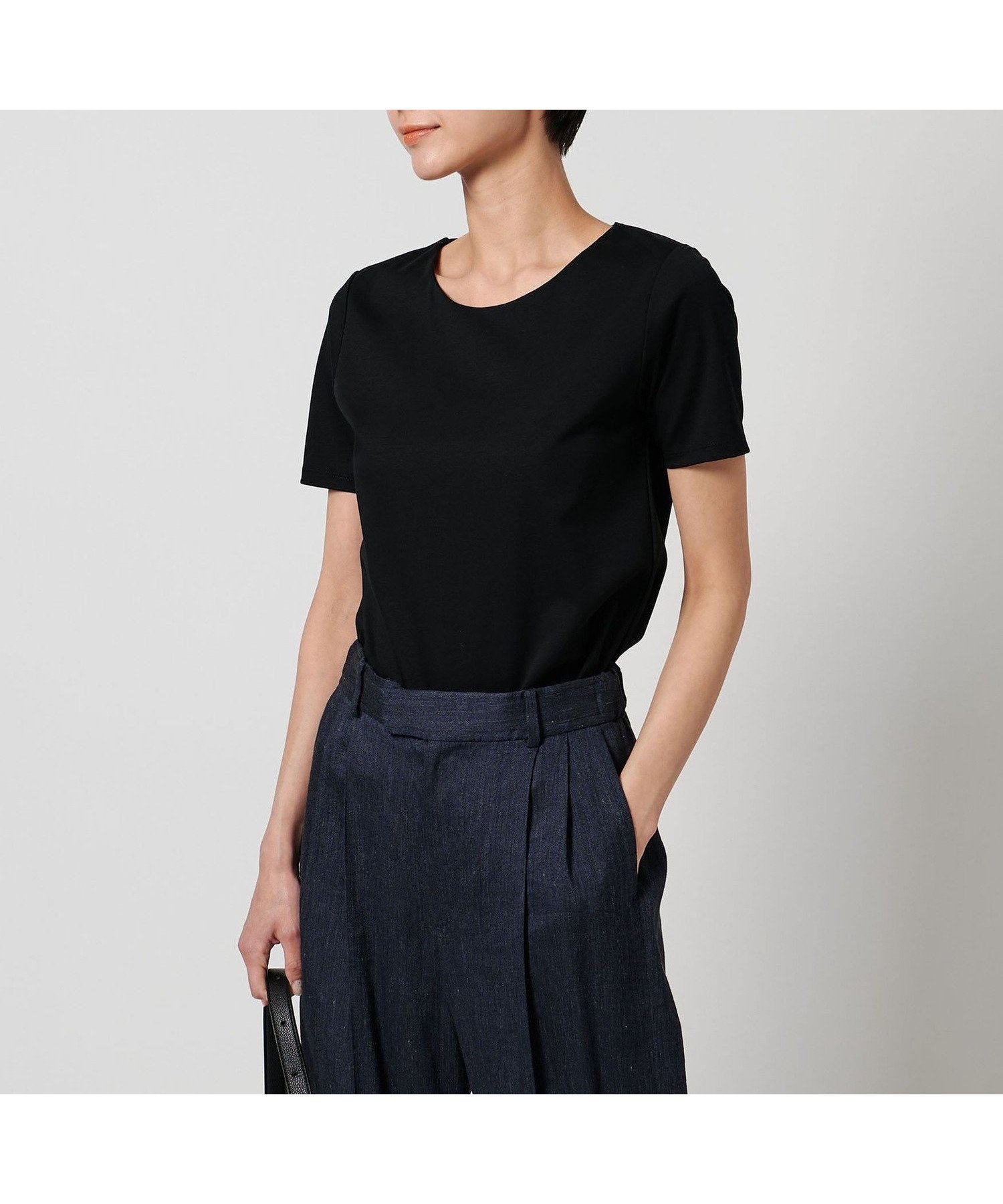 【ユナイテッドアローズ/UNITED ARROWS】のC DOUBLE Tシャツ インテリア・キッズ・メンズ・レディースファッション・服の通販 founy(ファニー) 　ファッション　Fashion　レディースファッション　WOMEN　トップス・カットソー　Tops/Tshirt　シャツ/ブラウス　Shirts/Blouses　ロング / Tシャツ　T-Shirts　インナー　Inner　ジャケット　Jacket　デコルテ　Decolletage　BLACK|ID: prp329100004488806 ipo3291000000031997654