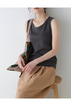 【ヒューマンウーマン/HUMAN WOMAN】のオーガニックコットンタンクトップ チャコール1|ID: prp329100004488809 ipo3291000000031997661