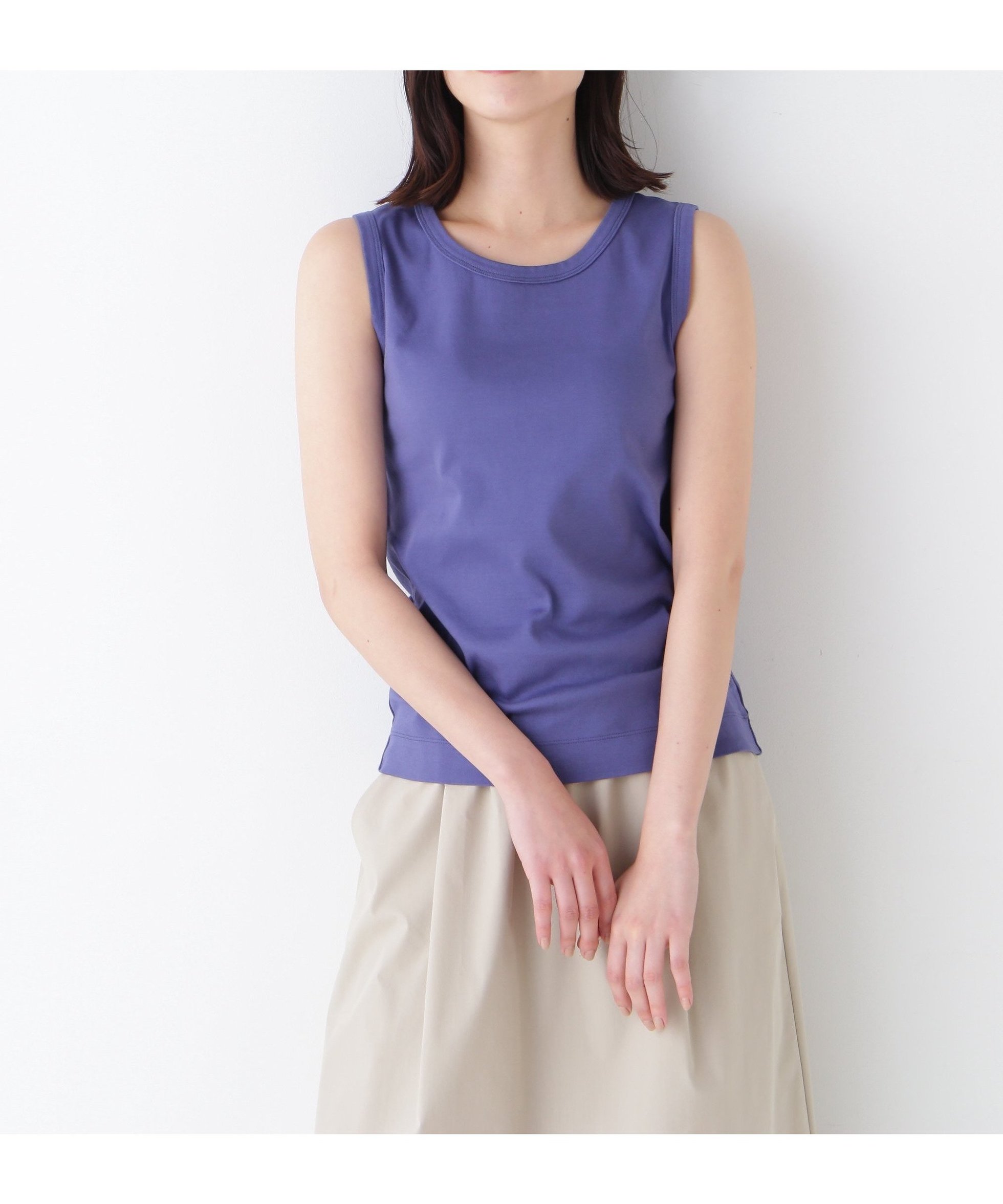 【ヒューマンウーマン/HUMAN WOMAN】のオーガニックコットンタンクトップ インテリア・キッズ・メンズ・レディースファッション・服の通販 founy(ファニー) 　ファッション　Fashion　レディースファッション　WOMEN　おすすめ　Recommend　インナー　Inner　カッティング　Cutting　スタンダード　Standard　タンク　Tank　ベーシック　Basic　Lネイビー|ID: prp329100004488809 ipo3291000000031997667
