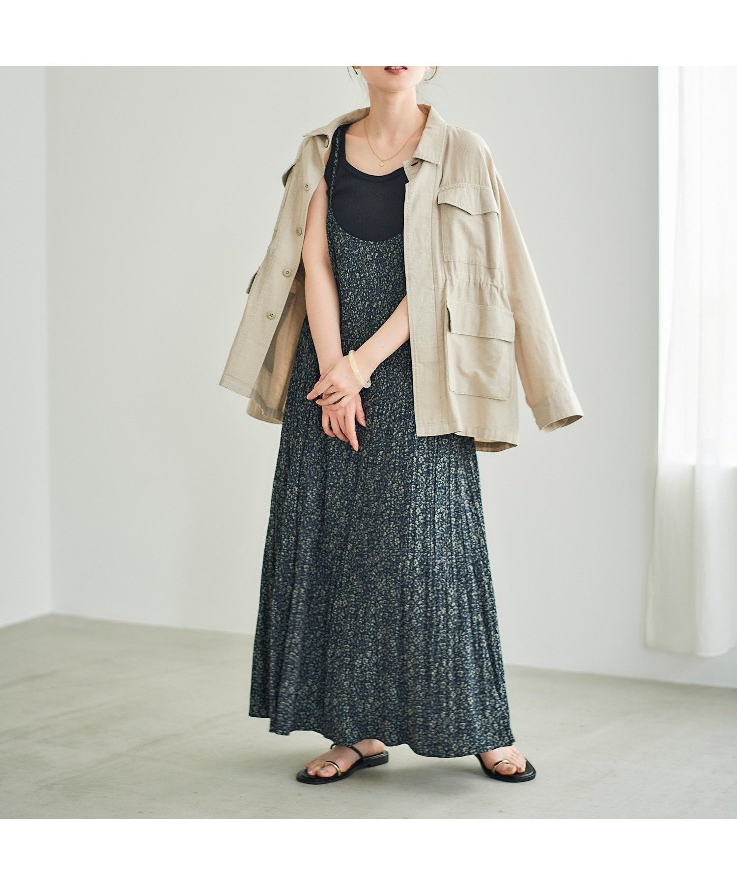 【ルクールブラン/le.coeur blanc】のフラワープリントプリーツキャミワンピース 人気、トレンドファッション・服の通販 founy(ファニー) 　ファッション　Fashion　レディースファッション　WOMEN　ワンピース　Dress　キャミワンピース　No Sleeve Dresses　おすすめ　Recommend　インナー　Inner　カットソー　Cut And Sew　キャミワンピース　Cami Dress　フラワー　Flower　プリーツ　Pleats　冬　Winter　夏　Summer　春　Spring　秋　Autumn/Fall　 other-1|ID: prp329100004489447 ipo3291000000031747784
