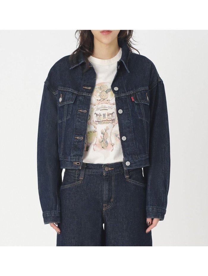 【リーバイス/Levis】のSHRUNKEN 90S トラッカージャケット インテリア・キッズ・メンズ・レディースファッション・服の通販 founy(ファニー) https://founy.com/ ファッション Fashion レディースファッション Fashion for Women アウター Coat / Outerwear Collection レディースジャケット・軽アウター Jackets クロップド Cropped, Short Length クール Cool, Chic シェイプ Shape, Slim Fit シンプル Simple, Minimal ジャケット Jacket, Outerwear セットアップ Set-Up, Coordinated Outfit |ID: prp329100004489528 ipo3291000000031797665