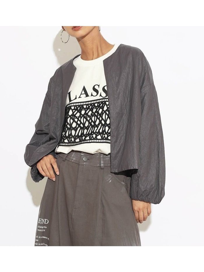 【ヴァン/Vin】のフェイクレザーノーカラーライトアウター インテリア・キッズ・メンズ・レディースファッション・服の通販 founy(ファニー) https://founy.com/ ファッション Fashion レディースファッション WOMEN アウター Coat Outerwear おすすめ Recommend フェイクレザー Faux Leather ボトム Bottom ワイド Wide 秋 Autumn/Fall |ID: prp329100004489601 ipo3291000000031652658