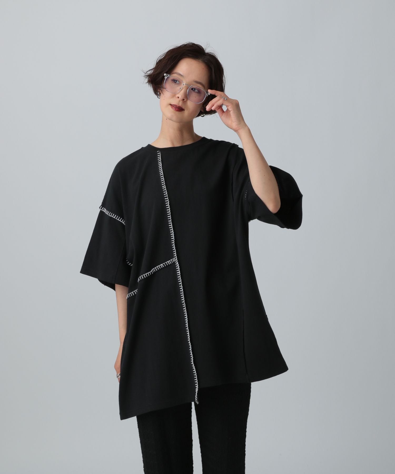 【レプシィム ローリーズファーム/LEPSIM LOWRYS FARM】のリメイクステッチチュニックワンピース 人気、トレンドファッション・服の通販 founy(ファニー) 　ファッション　Fashion　レディースファッション　Ladies' Fashion Online　ワンピース　Dress　チュニック　Tunic　おすすめ　Recommend　チュニック　Tunic　 other-1|ID: prp329100004489606 ipo3291000000032619858