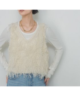 【ジーナシス/JEANASiS】のループフリンジヤーンNS 人気、トレンドファッション・服の通販 founy(ファニー) ファッション Fashion レディースファッション WOMEN インナー Inner シンプル Simple フリンジ Fringe ベスト Vest ベーシック Basic ボトム Bottom ループ Loop 夏 Summer 春 Spring S/S・春夏 Ss・Spring/Summer |ID:prp329100004489663