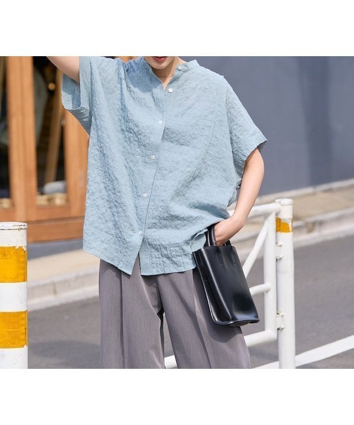 【フリークスストア/FREAK'S STORE】のナチュラル ポコポコ フレンチスリーブ ブラウス【限定展開】 25SS インテリア・キッズ・メンズ・レディースファッション・服の通販 founy(ファニー) 　ファッション　Fashion　レディースファッション　WOMEN　トップス・カットソー　Tops/Tshirt　シャツ/ブラウス　Shirts/Blouses　2025年　2025　2025春夏・S/S　Ss,Spring/Summer,2025　キャップ　Cap　スウェット　Sweat　スラックス　Slacks　スリーブ　Sleeve　フレンチ　French　ワイド　Wide　ブルー|ID: prp329100004489851 ipo3291000000031758385