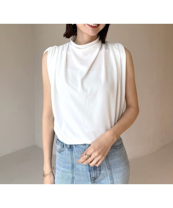 【アニュアンス/anuans】のギャザードレープカットトップス インテリア・キッズ・メンズ・レディースファッション・服の通販 founy(ファニー) https://founy.com/ ファッション Fashion レディースファッション Fashion for Women トップス・カットソー Cut & Sew Tops カットソー Cut and Sewn Top エレガント 上品 Elegant 吸水 Absorbent, Quick-Dry |ID: prp329100004489858 ipo3291000000032643470