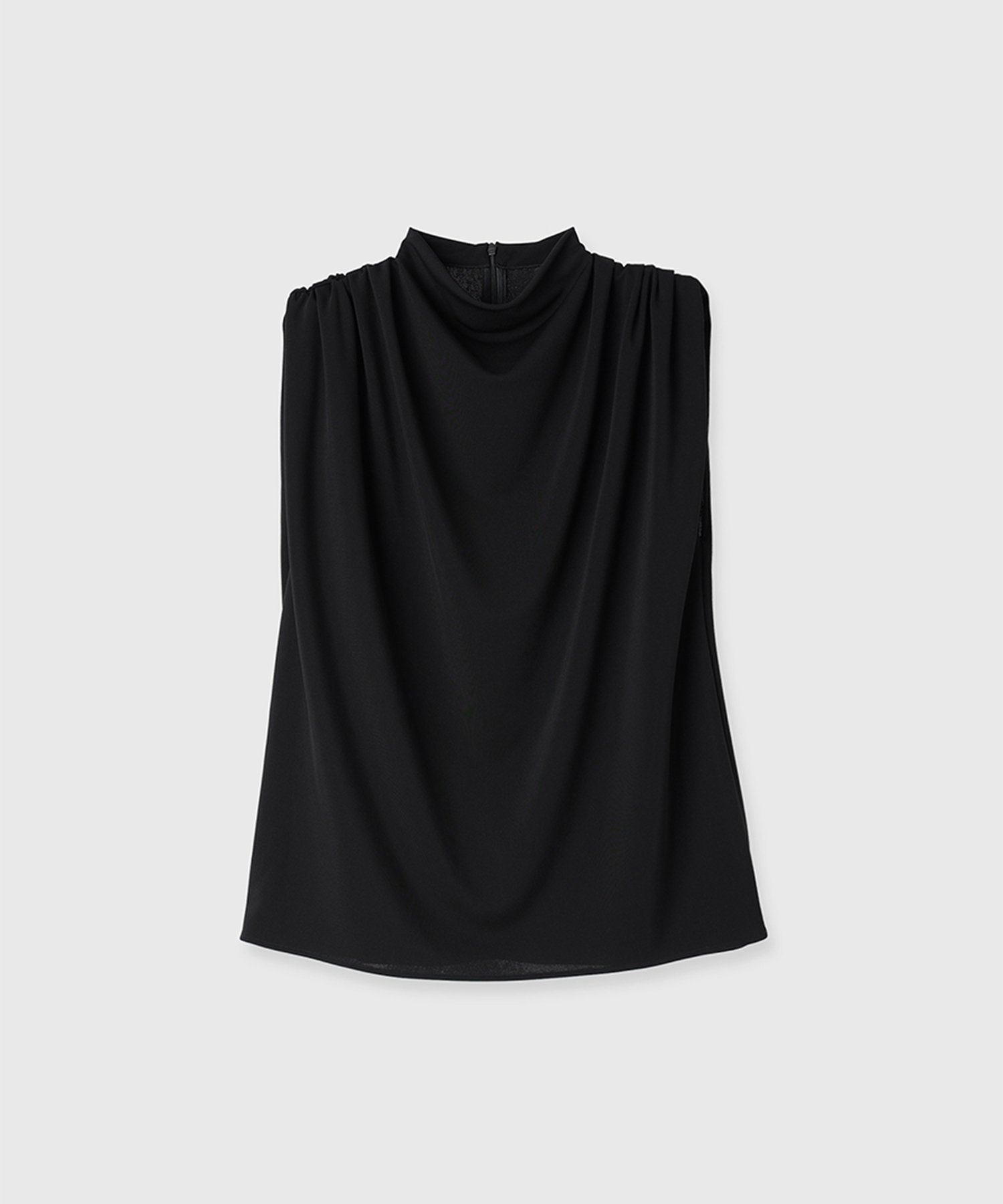 【アニュアンス/anuans】のギャザードレープカットトップス インテリア・キッズ・メンズ・レディースファッション・服の通販 founy(ファニー) 　ファッション　Fashion　レディースファッション　Fashion for Women　トップス・カットソー　Cut & Sew Tops　カットソー　Cut and Sewn Top　エレガント 上品　Elegant　吸水　Absorbent, Quick-Dry　BLACK|ID: prp329100004489858 ipo3291000000032643476