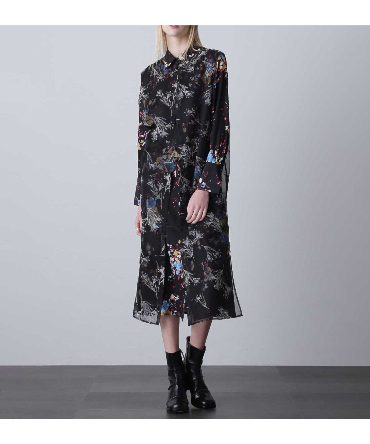 【ローズバッド/ROSE BUD】のフラワープリントレイヤードワンピース インテリア・キッズ・メンズ・レディースファッション・服の通販 founy(ファニー) 　ファッション　Fashion　レディースファッション　WOMEN　ワンピース　Dress　おすすめ　Recommend　とろみ　Thickness　オーガンジー　Organdy　タンク　Tank　ドレス　Dress　プリント　Print　結婚式　Wedding Ceremony　BLACK|ID: prp329100004489877 ipo3291000000031924423