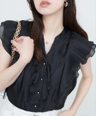 【ナチュラルクチュール/natural couture】のラッフルフリルキーネックブラウス 人気、トレンドファッション・服の通販 founy(ファニー) ファッション Fashion レディースファッション WOMEN トップス・カットソー Tops/Tshirt シャツ/ブラウス Shirts/Blouses 2025年 2025 2025春夏・S/S Ss,Spring/Summer,2025 イエロー Yellow デニム Denim トレンド Trend フリル Frills フレア Flare ワイド Wide エレガント 上品 Elegant thumbnail ブラック|ID: prp329100004489904 ipo3291000000032379236