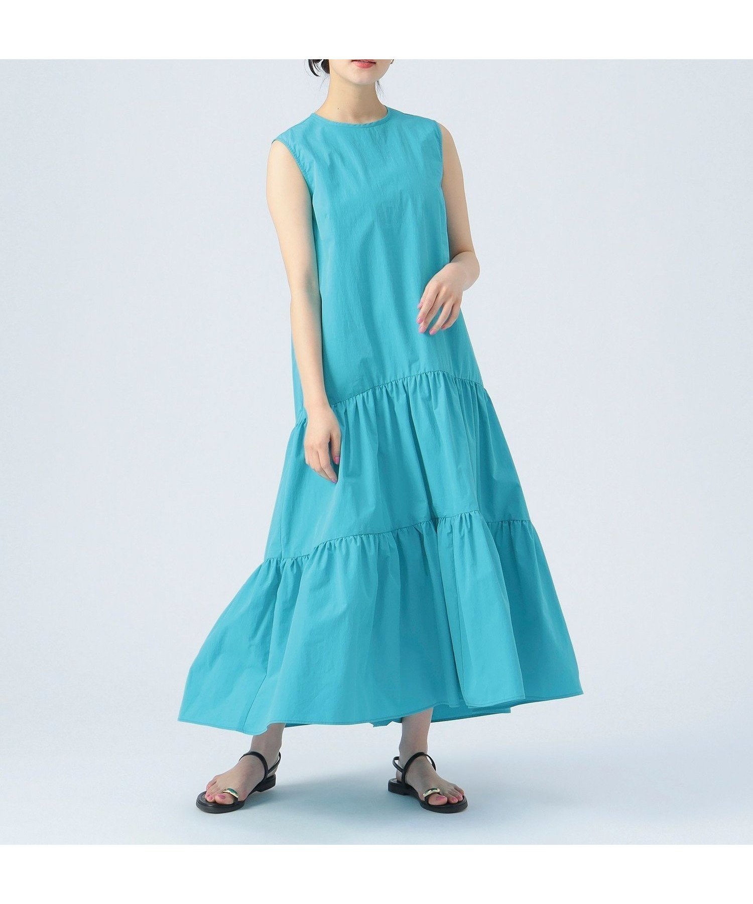 【ビームス ハート/BEAMS HEART】の【6/5新規値下げ】【洗濯機洗い可】ノースリーブ ティアードワンピース 25SS ノースリーブ インテリア・キッズ・メンズ・レディースファッション・服の通販 founy(ファニー) 　ファッション　Fashion　レディースファッション　Ladies' Fashion Online　ワンピース　Dress　2025年　2025　2025春夏・S/S　Ss,Spring/Summer,2025　ティアード　Tiered　ティアードワンピース　Tiered Dress　ノースリーブ　No Sleeve　切替　Switching　TURQUOISE|ID: prp329100004489925 ipo3291000000032688670