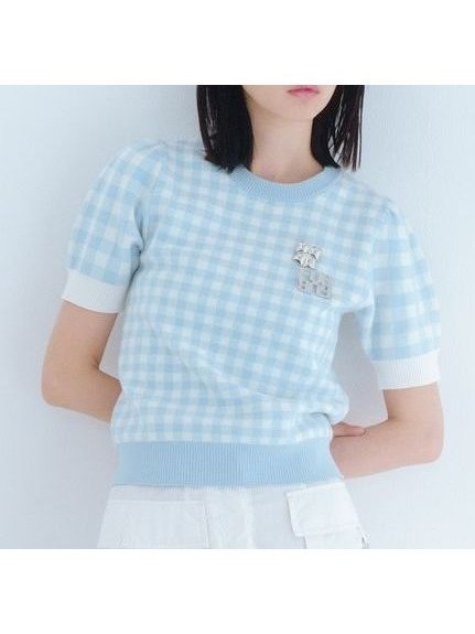 【ファーファー/FURFUR】の【WEB・一部店舗限定カラー】ギンガムチェックニットトップス インテリア・キッズ・メンズ・レディースファッション・服の通販 founy(ファニー) 　ファッション　Fashion　レディースファッション　WOMEN　トップス・カットソー　Tops/Tshirt　ニット　Knit Tops　トレンド　Trend　バランス　Balance　今季　This Season　LBLU[081]|ID: prp329100004490011 ipo3291000000031740502