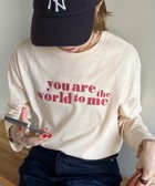 【ディスコート/Discoat】の【WEB限定】アメリカンロゴロングTシャツ アイボリー|ID: prp329100004490301 ipo3291000000031998119