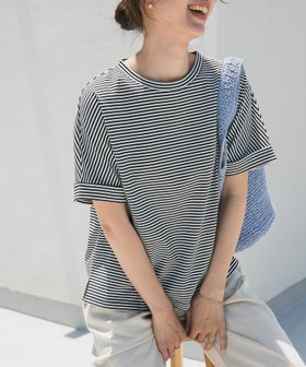 【アーバンリサーチ ドアーズ/URBAN RESEARCH DOORS】の『UR TECH』コットンロールスリーブプルオーバー 人気、トレンドファッション・服の通販 founy(ファニー) ファッション Fashion レディースファッション Fashion for Women トップス・カットソー Cut & Sew Tops カジュアルプルオーバー・ニットトップス Pullovers & Knit Tops / Casual Pullovers イエロー Yellow 秋 Autumn 抗菌 Antibacterial, Bacteria-Resistant シンプル Simple, Minimal ストレート Straight, Straight Cut スリーブ Sleeve, Long Sleeve / Short Sleeve プレーン Plain, Simple 半袖 Short Sleeve, Half Sleeve ワイド Wide, Wide Fit S/S・春夏 SS, Spring/Summer, Warm Season 夏 Summer 2025年 2025 2025春夏・S/S Spring/Summer 2025 SS25 |ID:prp329100004490403