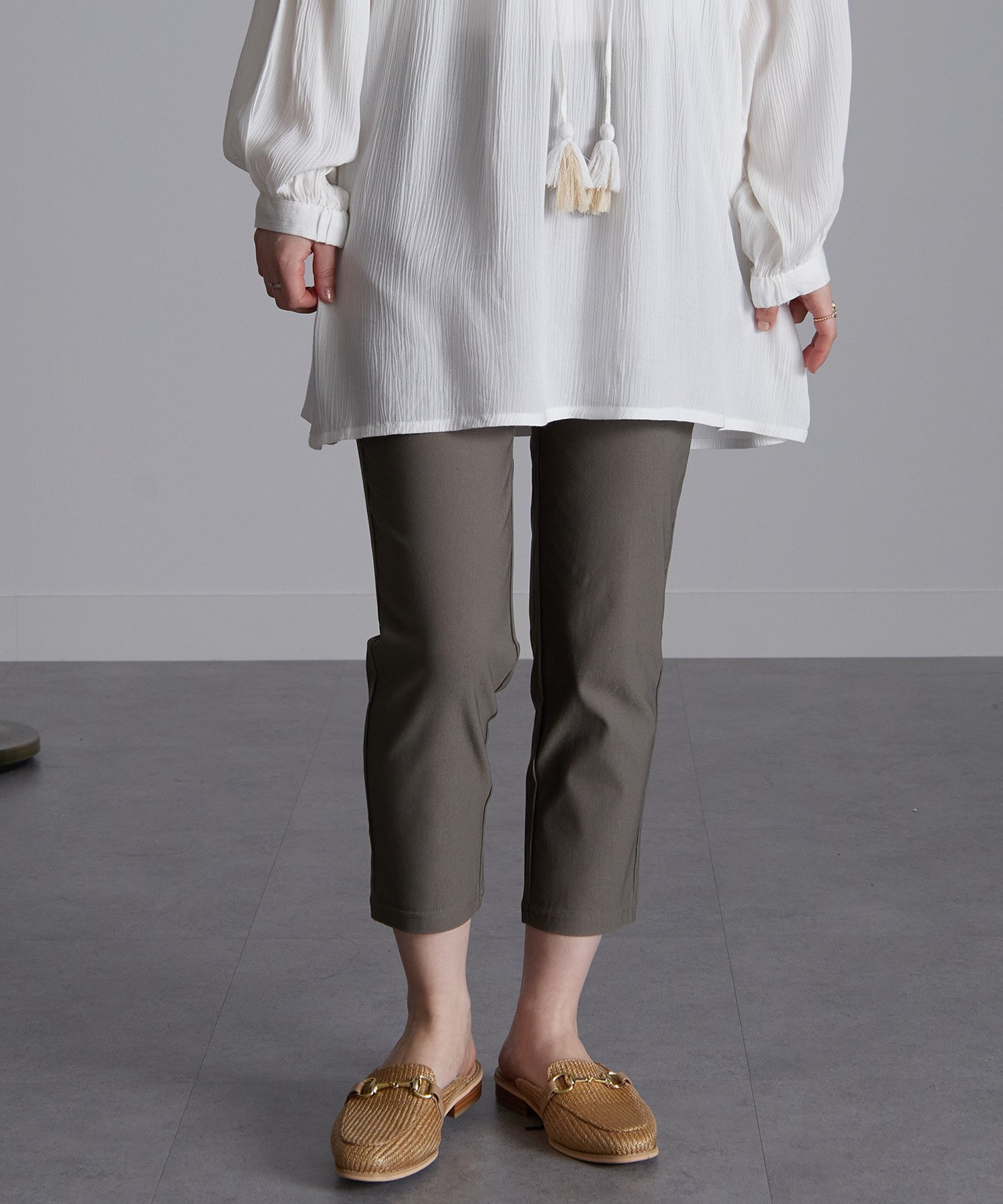 【ラナン/Ranan】の機能付美脚クロップドパンツ インテリア・キッズ・メンズ・レディースファッション・服の通販 founy(ファニー) 　ファッション　Fashion　レディースファッション　WOMEN　パンツ　Pants　ストレッチ　Stretch　夏　Summer　モカ|ID: prp329100004490443 ipo3291000000032340000