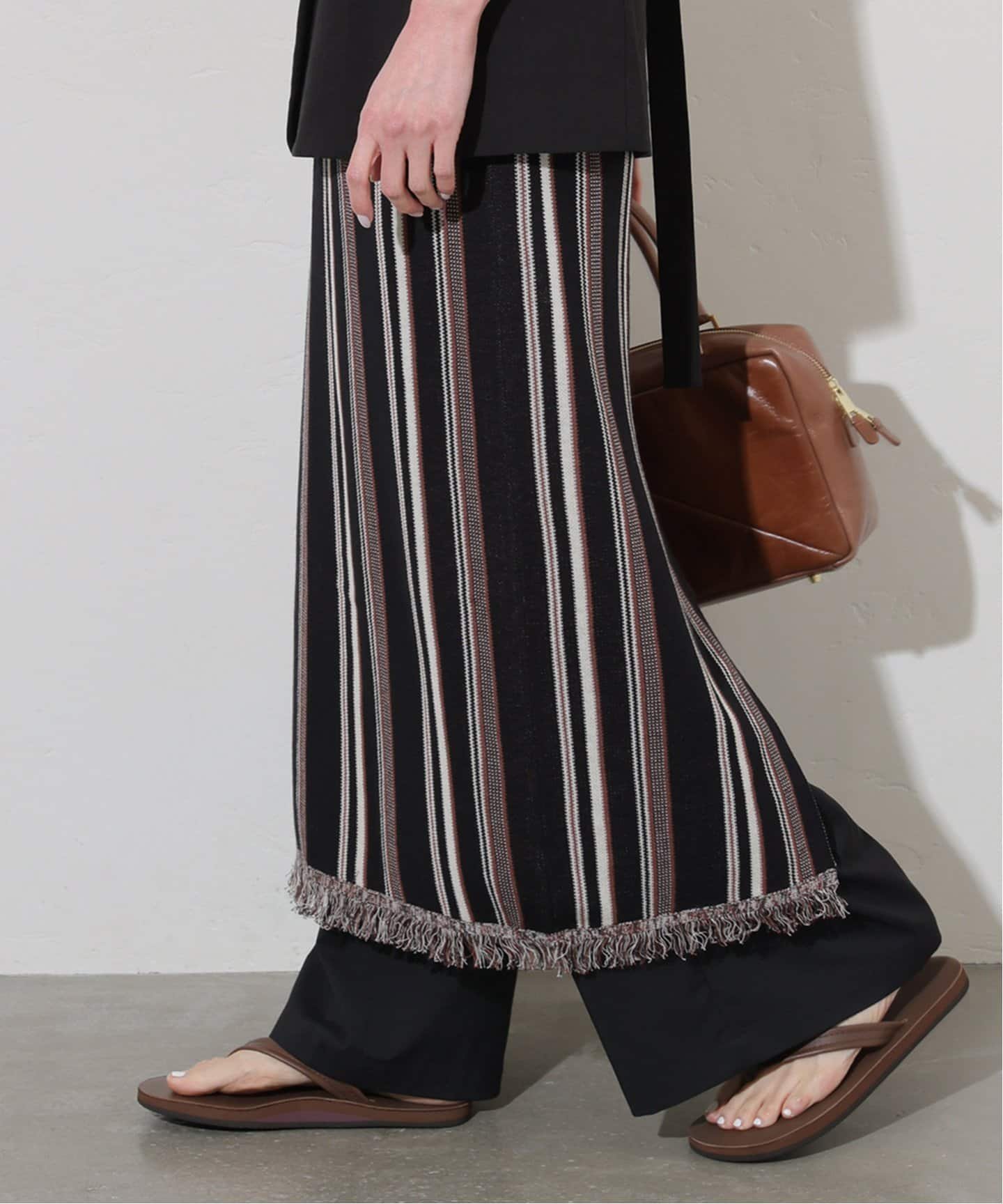【ジャーナルスタンダード/JOURNAL STANDARD】のJQストライプスカート インテリア・キッズ・メンズ・レディースファッション・服の通販 founy(ファニー) 　ファッション　Fashion　レディースファッション　Fashion for Women　スカート　Skirts　2025年　2025　2025春夏・S/S　Spring/Summer 2025 SS25　おすすめ　Recommended / Our Picks　シンプル　Simple, Minimal　ストライプ　Stripe, Striped Pattern　セットアップ　Set-Up, Coordinated Outfit　ビスチェ　Bustier, Corset Top　フリンジ　Fringe, Tassel　夏　Summer　ブラック|ID: prp329100004490508 ipo3291000000033210330