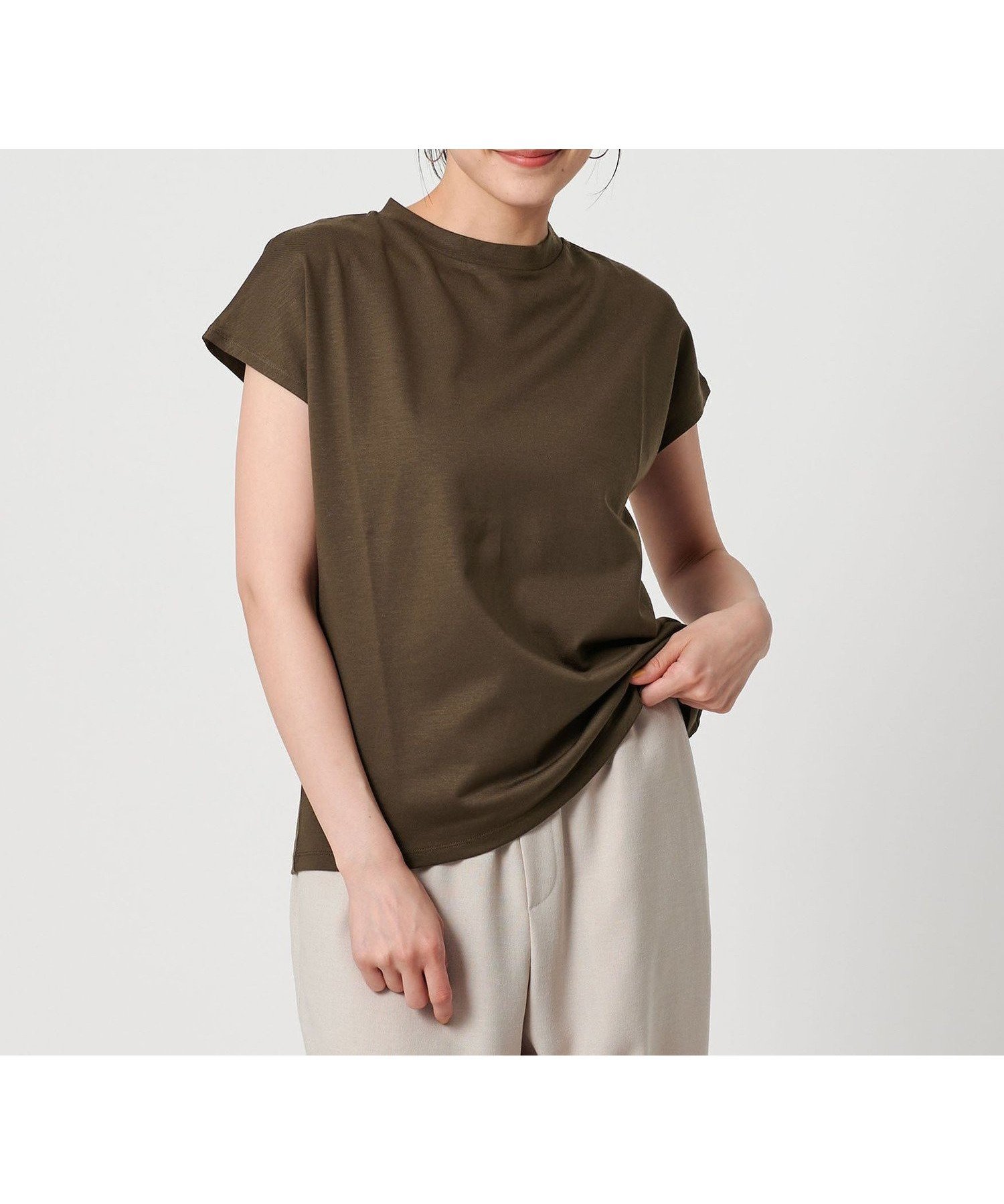 【ビューティ&ユース ユナイテッドアローズ/BEAUTY&YOUTH / UNITED ARROWS】のクルーネック フレンチスリーブ カットソー インテリア・キッズ・メンズ・レディースファッション・服の通販 founy(ファニー) 　ファッション　Fashion　レディースファッション　Fashion for Women　トップス・カットソー　Cut & Sew Tops　カットソー・ベーシックTシャツ　Cut-and-Sewn Tops / Stretch Tees & Basics　カットソー　Cut and Sewn Top　キャミワンピース　Cami Dress, Slip Dress　シンプル　Simple, Minimal　スリーブ　Sleeve, Long Sleeve / Short Sleeve　トレンド　Trend, Trending Now　定番　Standard, Basic Item　フレンチ　French, French Style　ボトム　Bottoms, Lower Wear　おすすめ　Recommended / Our Picks　夏　Summer　エレガント 上品　Elegant　その他6|ID: prp329100004490663 ipo3291000000032527144