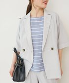 【ルクールブラン/le.coeur blanc】の《シャツ感覚でラフに羽織れる》タンブラーブッチャーハーフスリーブジャケット L/グレー|ID: prp329100004490890 ipo3291000000032628422