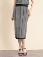 【ヴァン/Vin】のヘリンボーンペンシルニットスカート ブラック|ID: prp329100004490975 ipo3291000000033268800