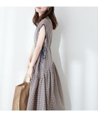 【ナチュラルクチュール/natural couture】の【WEB限定】ドロストデザインチェック柄ワンピース ピンク|ID: prp329100004491375 ipo3291000000031665725