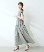 【ナチュラルクチュール/natural couture】の【WEB限定】ドロストデザインチェック柄ワンピース オフホワイト|ID: prp329100004491375 ipo3291000000031665727