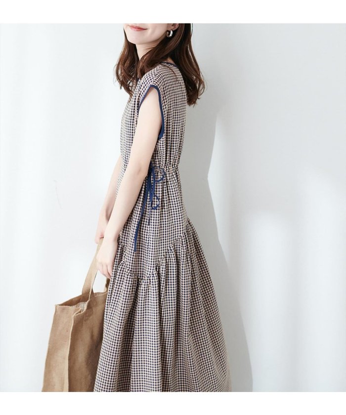 【ナチュラルクチュール/natural couture】の【WEB限定】ドロストデザインチェック柄ワンピース インテリア・キッズ・メンズ・レディースファッション・服の通販 founy(ファニー) https://founy.com/ ファッション Fashion レディースファッション WOMEN ワンピース Dress エアリー Airy カーディガン Cardigan ギャザー Gather シアー Sheer ジャケット Jacket チェック Check トレンド Trend ノースリーブ No Sleeve 羽織 Haori リゾート Resort リネン Linen おすすめ Recommend 夏 Summer エレガント 上品 Elegant 2025年 2025 2025春夏・S/S Ss,Spring/Summer,2025 |ID: prp329100004491375 ipo3291000000031952117