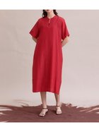 【ラシュッド/LASUD】のコットンシルクハーフスリーブワンピース 人気、トレンドファッション・服の通販 founy(ファニー) ファッション Fashion レディースファッション WOMEN ワンピース Dress シアー Sheer シルク Silk シンプル Simple フレア Flare エレガント 上品 Elegant 切替 Switching thumbnail レッド|ID: prp329100004491393 ipo3291000000031734756