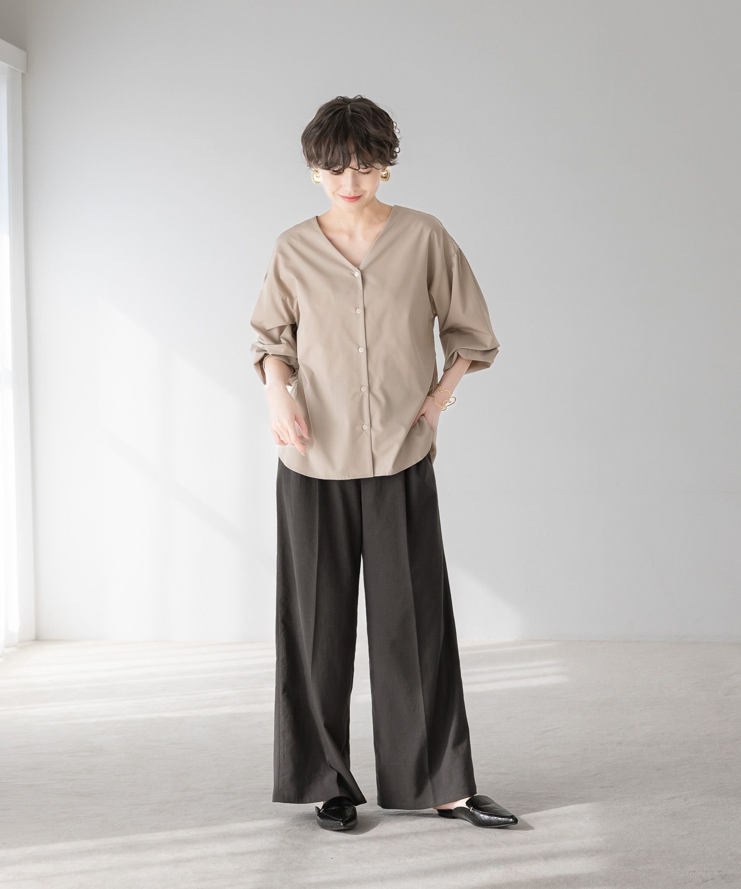 【エルーラ/Elura】のリネンコンワイドパンツ/316564 インテリア・キッズ・メンズ・レディースファッション・服の通販 founy(ファニー) 　ファッション　Fashion　レディースファッション　WOMEN　パンツ　Pants　おすすめ　Recommend　スニーカー　Sneakers　セットアップ　Set Up　リネン　Linen　再入荷　Restock/Back In Stock/Re Arrival　チャコール18|ID: prp329100004491486 ipo3291000000031993065