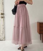 【ジュノア/JUNOAH】のチュールティアードロングスカート ピンク|ID: prp329100004491736 ipo3291000000032713408