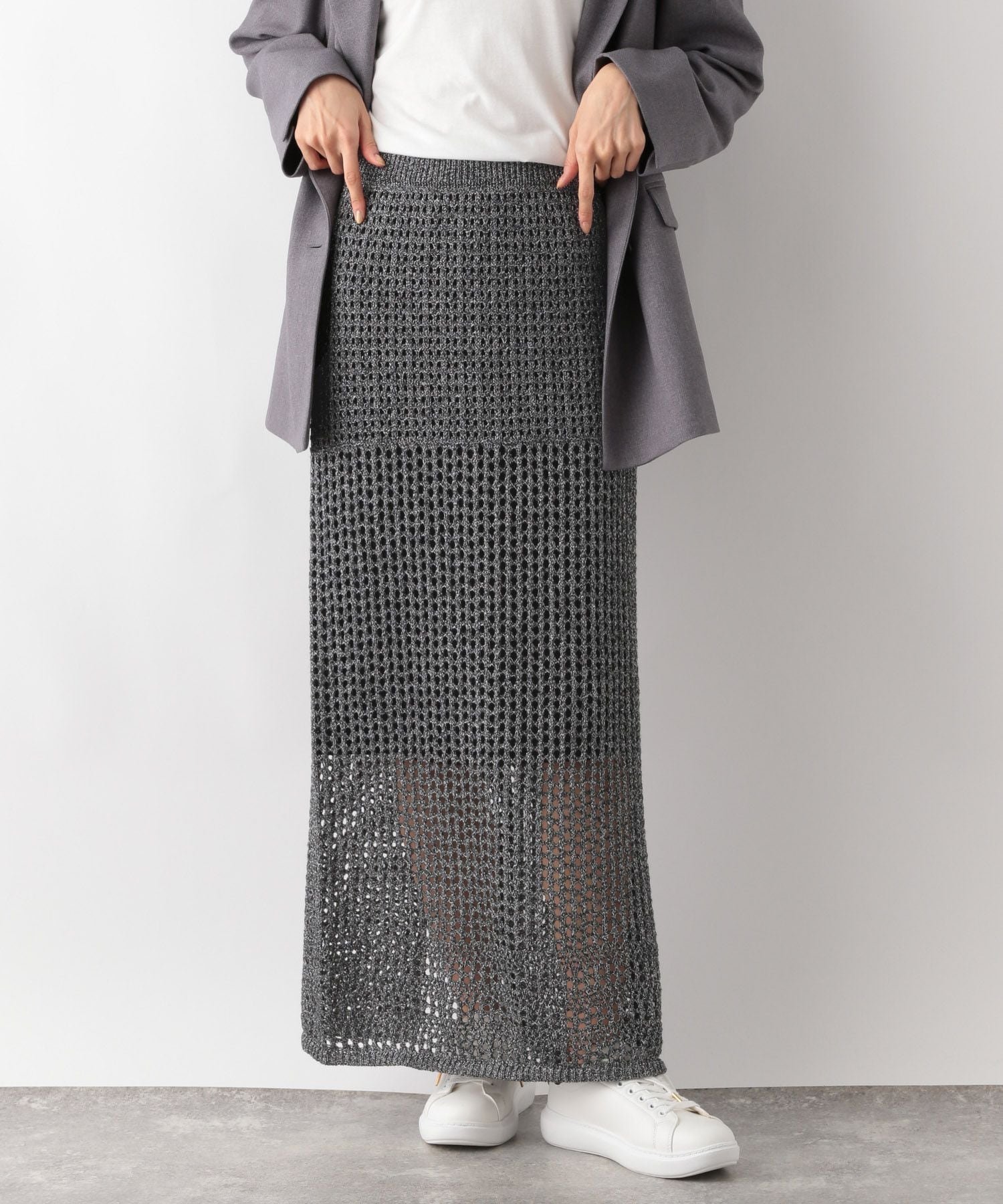 【グローバルワーク/GLOBAL WORK】のメッシュ編みラメIラインスカート/143961 人気、トレンドファッション・服の通販 founy(ファニー) 　ファッション　Fashion　レディースファッション　WOMEN　スカート　Skirt　インナー　Inner　ジャケット　Jacket　デニム　Denim　トレンド　Trend　メッシュ　Mesh　 other-1|ID: prp329100004491818 ipo3291000000031956086