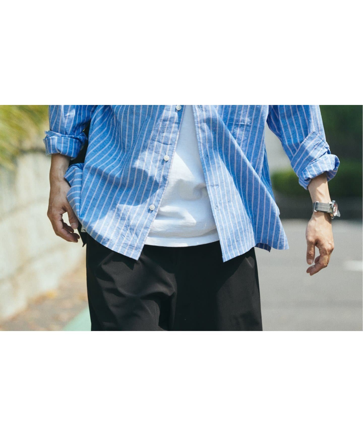 【ジャーナルスタンダード レリューム/JOURNAL STANDARD relume / MEN】のJAMES FABRIC / ジェームスファブリック コットン/リネン シャツ インテリア・キッズ・メンズ・レディースファッション・服の通販 founy(ファニー) 　ファッション　Fashion　メンズファッション　MEN　コンパクト　Compact　ショルダー　Shoulder　ストライプ　Stripe　チェック　Check　ドロップ　Drop　リネン　Linen　人気　Popularity　夏　Summer　春　Spring　S/S・春夏　Ss・Spring/Summer　ネイビー|ID: prp329100004492071 ipo3291000000031669720