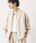 【ジャーナルスタンダード レリューム/JOURNAL STANDARD relume / MEN】のJAMES FABRIC / ジェームスファブリック コットン/リネン シャツ 人気、トレンドファッション・服の通販 founy(ファニー) ファッション Fashion メンズファッション MEN コンパクト Compact ショルダー Shoulder ストライプ Stripe チェック Check ドロップ Drop リネン Linen 人気 Popularity 夏 Summer 春 Spring S/S・春夏 Ss・Spring/Summer thumbnail ベージュ A|ID: prp329100004492071 ipo3291000000031669722