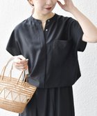 【シップス フォー ウィメン/SHIPS】のSHIPS any 洗濯機可能 グロッシー ドロスト バンドカラー フレンチ シャツ ブラック|ID: prp329100004492131 ipo3291000000031948361