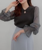 【ジュノア/JUNOAH】のCENEA シアーキャンディースリーブニット チャコール|ID: prp329100004492139 ipo3291000000031991661