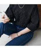 【ディスコート/Discoat】の【WEB限定】2WAYレースモチーフヨウリュウブラウス5分袖 ブラック|ID: prp329100004492163 ipo3291000000031882662