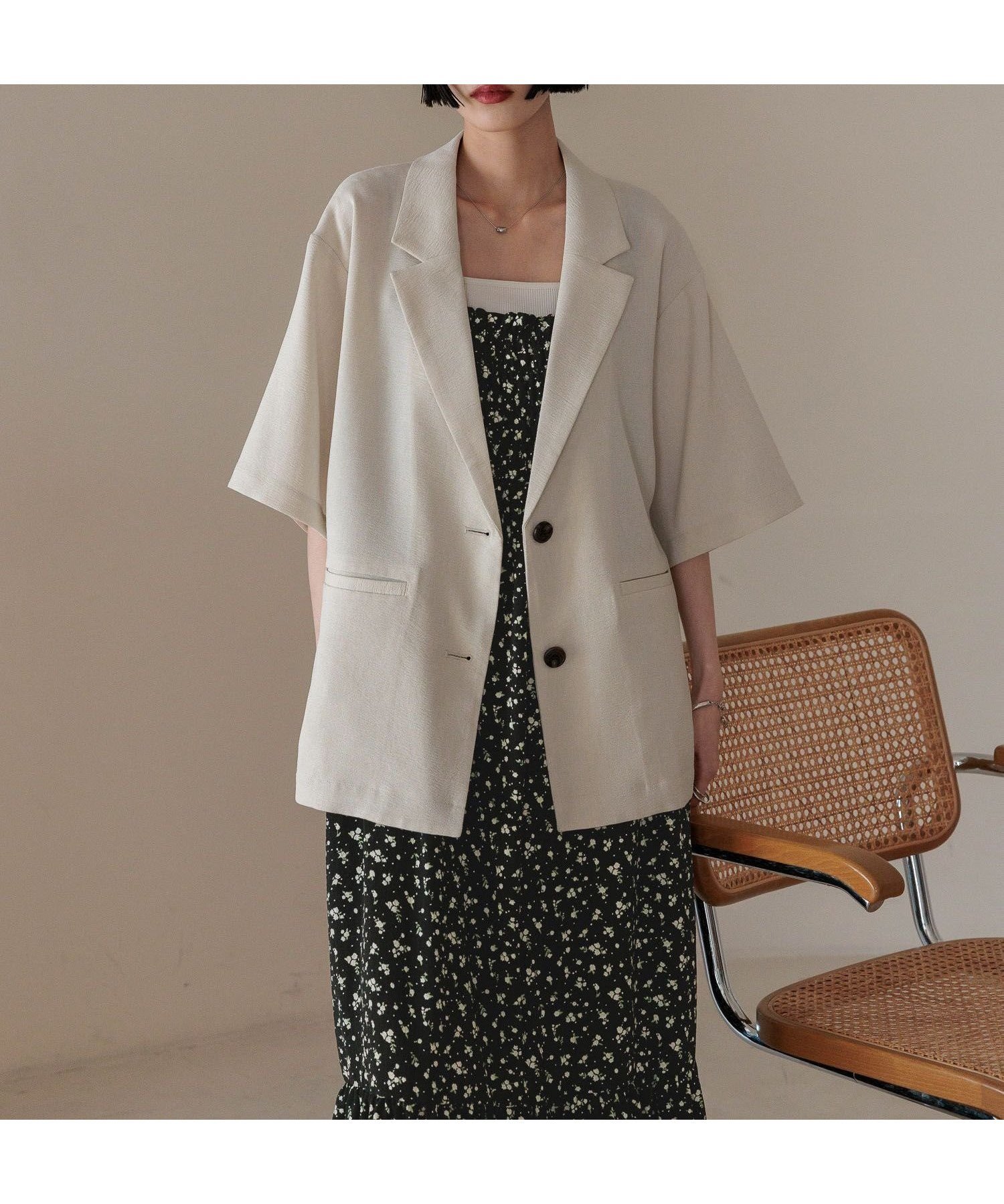 【ローリーズファーム/LOWRYS FARM】のホップサックジャケットSS インテリア・キッズ・メンズ・レディースファッション・服の通販 founy(ファニー) 　ファッション　Fashion　レディースファッション　Fashion for Women　アウター　Coat / Outerwear Collection　レディースジャケット・軽アウター　Jackets　おすすめ　Recommended / Our Picks　セットアップ　Set-Up, Coordinated Outfit　ベーシック　Basic, Essential　夏　Summer　アイボリー|ID: prp329100004492217 ipo3291000000032486107