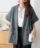 【ディスコート/Discoat】のリネンライク半袖シャツジャケット《WEB限定カラーあり》 グレー|ID: prp329100004492250 ipo3291000000031670768