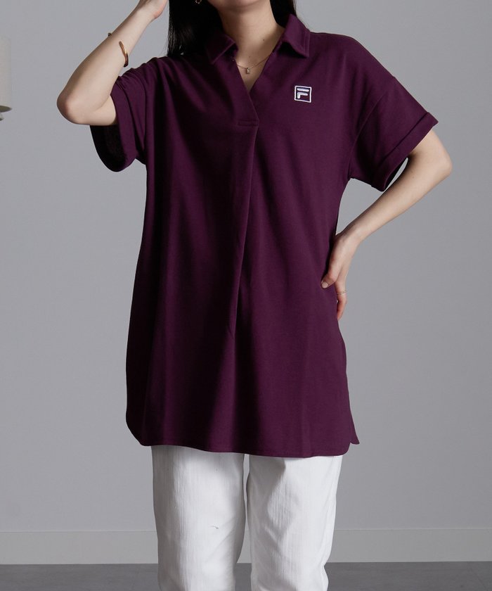 【ラナン/Ranan】のFILA 鹿の子チュニックポロシャツ インテリア・キッズ・メンズ・レディースファッション・服の通販 founy(ファニー) https://founy.com/ ファッション Fashion レディースファッション WOMEN トップス・カットソー Tops/Tshirt シャツ/ブラウス Shirts/Blouses ポロシャツ Polo Shirts チュニック Tunic トレンド Trend ビッグ Big ポロシャツ Polo Shirt 鹿の子 Pique |ID: prp329100004492545 ipo3291000000031995237