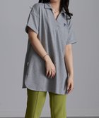 【ラナン/Ranan】のFILA 鹿の子チュニックポロシャツ グレー|ID: prp329100004492545 ipo3291000000031995254