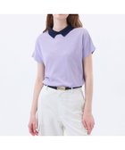 【マッキントッシュ フィロソフィー/MACKINTOSH PHILOSOPHY】の【LEE5月号/蛯原友里さん着用】【Bicolor Knit Polo(バイカラーニットポロ)】ハーフスリーブ 人気、トレンドファッション・服の通販 founy(ファニー) 雑誌掲載アイテム Magazine Items ファッション雑誌 Fashion Magazines リー LEE ファッション Fashion レディースファッション WOMEN トップス・カットソー Tops/Tshirt ニット Knit Tops 5月号 May Issue おすすめ Recommend ストレート Straight スリーブ Sleeve ハーフ Half エレガント 上品 Elegant 夏 Summer 春 Spring 雑誌 Magazine thumbnail パープル|ID: prp329100004492555 ipo3291000000031908831