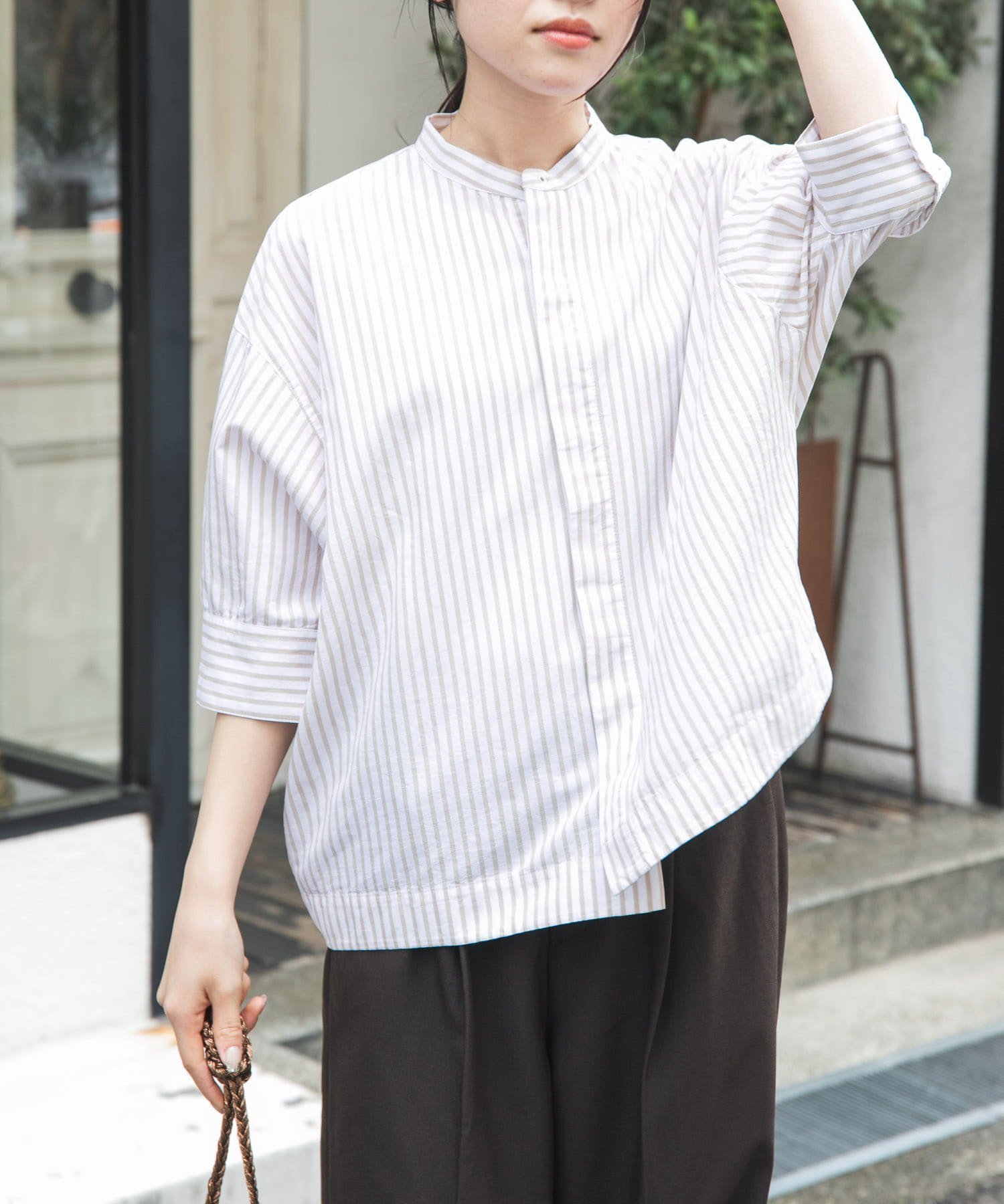 【アーバンリサーチ ドアーズ/URBAN RESEARCH DOORS】のFORK SPOON ギボシコクーンショートスリーブシャツ インテリア・キッズ・メンズ・レディースファッション・服の通販 founy(ファニー) 　ファッション　Fashion　レディースファッション　Fashion for Women　トップス・カットソー　Cut & Sew Tops　シャツ・ブラウス・オフィスカジュアル　Elegant Blouses & Button-Ups　2025年　2025　2025春夏・S/S　Spring/Summer 2025 SS25　シンプル　Simple, Minimal　スタンダード　Standard, Basic　ベーシック　Basic, Essential　今季　This Season, Current Season　夏　Summer　S/S・春夏　SS, Spring/Summer, Warm Season　BEIGE.ST|ID: prp329100004492796 ipo3291000000033108993