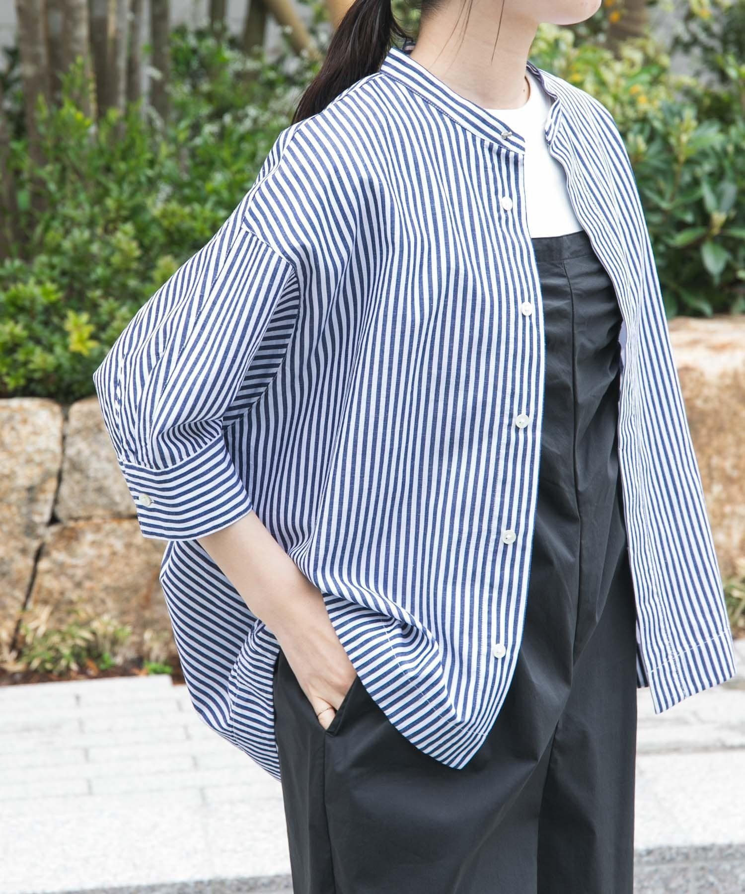 【アーバンリサーチ ドアーズ/URBAN RESEARCH DOORS】のFORK SPOON ギボシコクーンショートスリーブシャツ インテリア・キッズ・メンズ・レディースファッション・服の通販 founy(ファニー) 　ファッション　Fashion　レディースファッション　Fashion for Women　トップス・カットソー　Cut & Sew Tops　シャツ・ブラウス・オフィスカジュアル　Elegant Blouses & Button-Ups　2025年　2025　2025春夏・S/S　Spring/Summer 2025 SS25　シンプル　Simple, Minimal　スタンダード　Standard, Basic　ベーシック　Basic, Essential　今季　This Season, Current Season　夏　Summer　S/S・春夏　SS, Spring/Summer, Warm Season　BLUE.ST|ID: prp329100004492796 ipo3291000000033108994