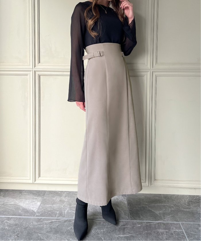 【ジュノア/JUNOAH】のサイトベルトロングタイトスカート インテリア・キッズ・メンズ・レディースファッション・服の通販 founy(ファニー) https://founy.com/ ファッション Fashion レディースファッション WOMEN スカート Skirt ベルト Belts |ID: prp329100004492803 ipo3291000000031955477