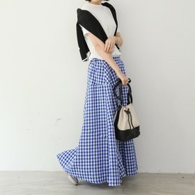 【ミニミニストア/miniministore】のロングスカートレディースギンガムチェック 人気、トレンドファッション・服の通販 founy(ファニー) ファッション Fashion レディースファッション WOMEN スカート Skirt ロングスカート Long Skirt ギンガム Gingham チェック Check フレア Flare マキシ Maxi ロング Long 夏 Summer 楽ちん Easy |ID:prp329100004492838
