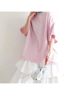 【コーナーズ/CORNERS】のCORNERS by yui カラーボーダー半袖トップス 人気、トレンドファッション・服の通販 founy(ファニー) ファッション Fashion レディースファッション WOMEN トップス・カットソー Tops/Tshirt おすすめ Recommend コラボ Collaboration ボーダー Border 半袖 Short Sleeve 夏 Summer 春 Spring S/S・春夏 Ss・Spring/Summer |ID:prp329100004492903