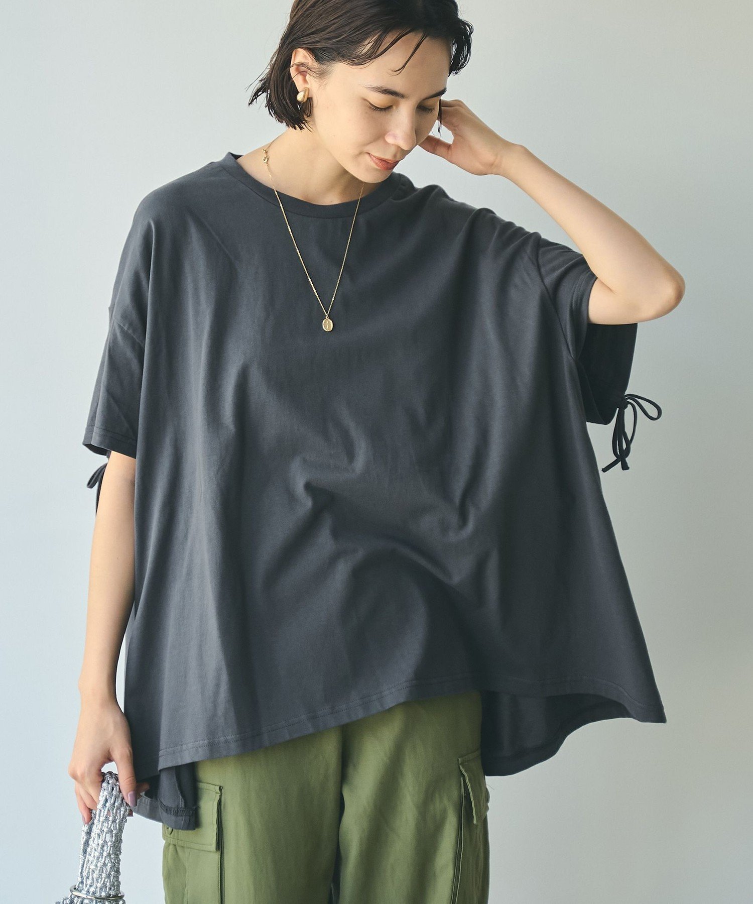【コーエン/COEN】のバックドロストゆるTシャツ インテリア・キッズ・メンズ・レディースファッション・服の通販 founy(ファニー) 　ファッション　Fashion　レディースファッション　WOMEN　トップス・カットソー　Tops/Tshirt　シャツ/ブラウス　Shirts/Blouses　ロング / Tシャツ　T-Shirts　バッグ　Bag　おすすめ　Recommend　シンプル　Simple　フロント　Front　プリント　Print　ルーズ　Loose　DK.GRAY|ID: prp329100004492907 ipo3291000000031997478