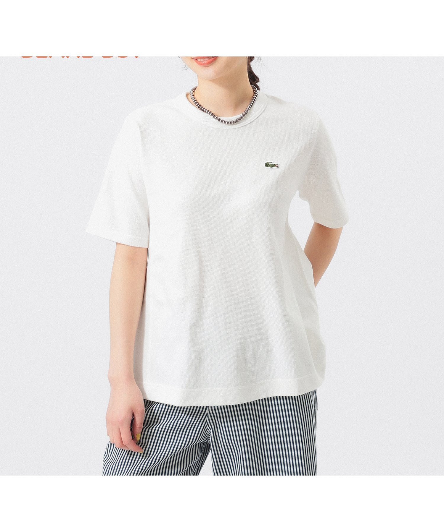 【ビームス ウイメン/BEAMS】の【6/11 9 59までポイント10倍】【別注】LACOSTE / ヘビー ピケ Aライン Tシャツ 25SS 旅行 イージーケア スポーツミックス インテリア・キッズ・メンズ・レディースファッション・服の通販 founy(ファニー) 　ファッション　Fashion　レディースファッション　WOMEN　トップス・カットソー　Tops/Tshirt　シャツ/ブラウス　Shirts/Blouses　ロング / Tシャツ　T-Shirts　鹿の子　Pique　シンプル　Simple　スペシャル　Special　スポーツ　Sports　デニム　Denim　人気　Popularity　別注　Special Order　半袖　Short Sleeve　ミックス　Mix　ルーズ　Loose　ワイド　Wide　おすすめ　Recommend　旅行　Travel　2025年　2025　2025春夏・S/S　Ss,Spring/Summer,2025　OFF_WHT|ID: prp329100004494128 ipo3291000000032372396