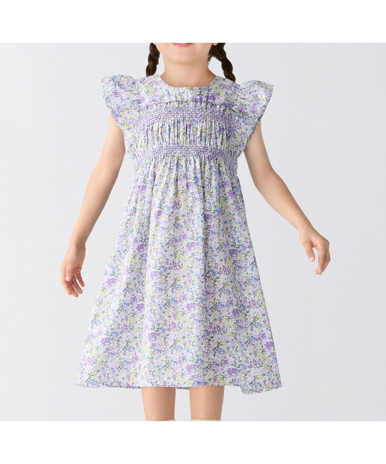 【シップス/SHIPS / KIDS】のSHIPS Colors 90~140cm / 洗濯機可能 スモッキング フラワー ワンピース インテリア・キッズ・メンズ・レディースファッション・服の通販 founy(ファニー) 　ファッション　Fashion　キッズファッション　KIDS Children’s Clothing　ワンピース　Dress/Kids　2025年　2025　2025春夏・S/S　Ss,Spring/Summer,2025　スモッキング　Smocking　フラワー　Flower　フリル　Frills　夏　Summer　ラベンダー|ID: prp329100004494196 ipo3291000000032606868