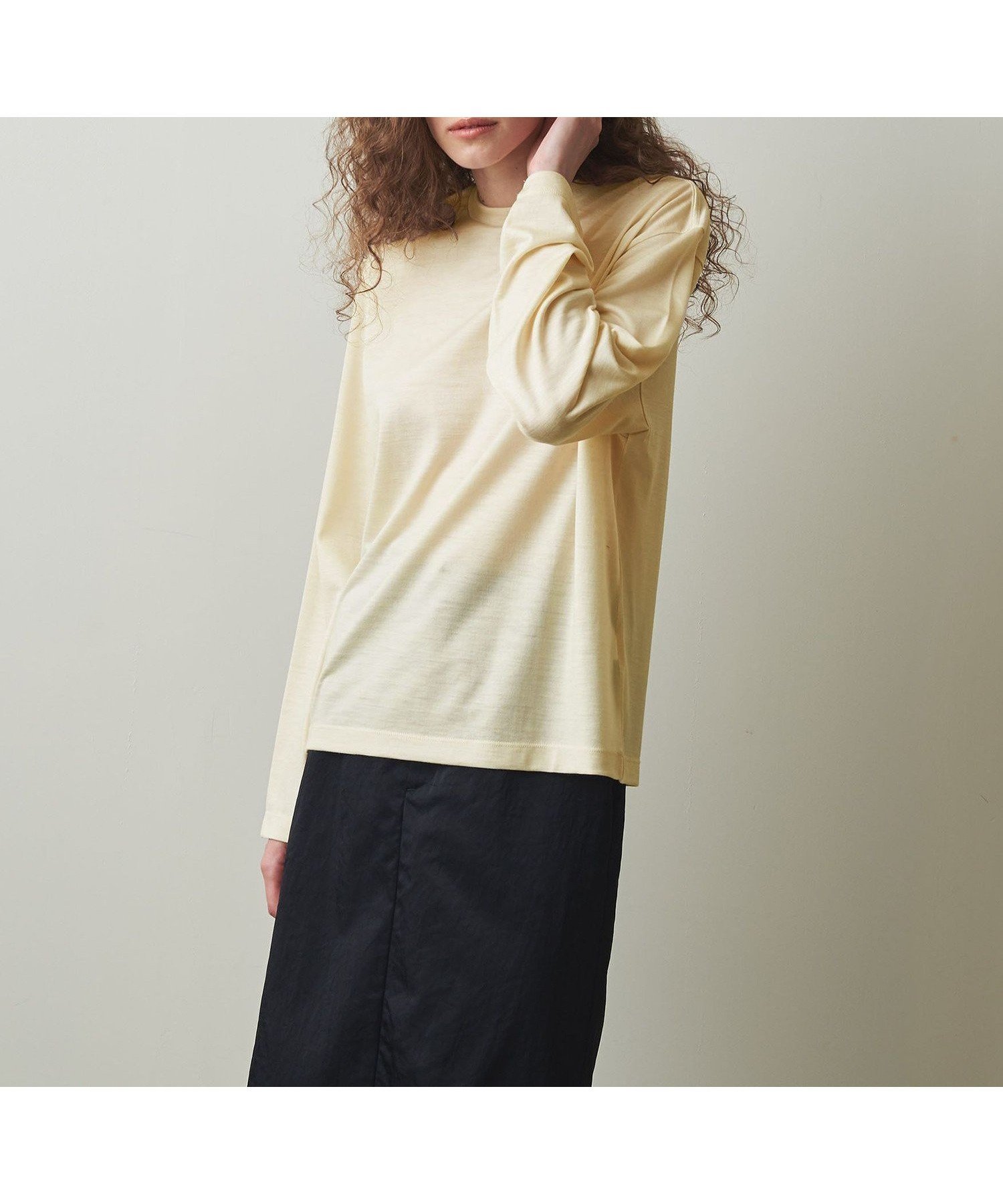 【ビューティ&ユース ユナイテッドアローズ/BEAUTY&YOUTH / UNITED ARROWS】のSteven Alan ウール ジャージー ロングスリーブ Tシャツ インテリア・キッズ・メンズ・レディースファッション・服の通販 founy(ファニー) 　ファッション　Fashion　レディースファッション　WOMEN　トップス・カットソー　Tops/Tshirt　シャツ/ブラウス　Shirts/Blouses　ロング / Tシャツ　T-Shirts　おすすめ　Recommend　シンプル　Simple　ジャージー　Jersey　スタンダード　Standard　スリーブ　Sleeve　ロング　Long　エレガント 上品　Elegant　OFF WHITE|ID: prp329100004494546 ipo3291000000031697605
